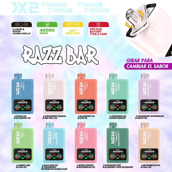 Razz Bar 40000 Double Flavors